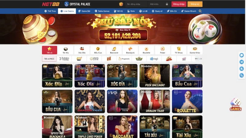 Live Casino của nhà cái Net88